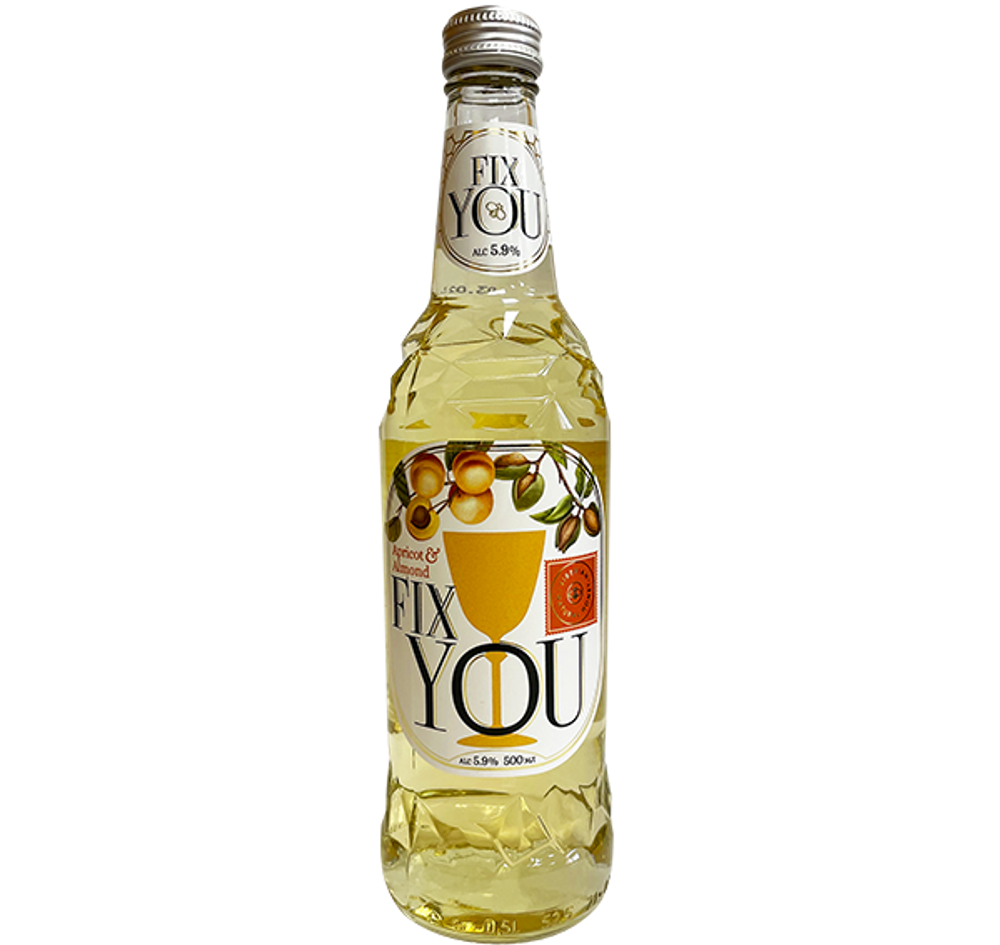 Пивной напиток Fix You Абрикос и Миндаль 0,5 л. glass