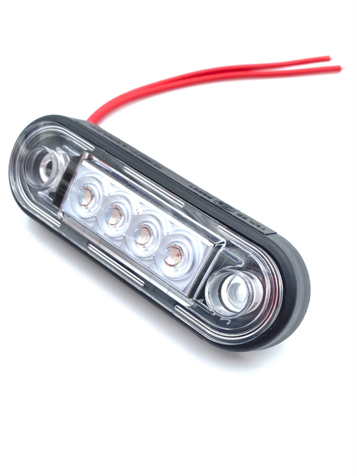 Фонарь габаритный светодиодный Fristom FT-073 C LED красный, с проводом 0.15 м и креплением на трубу