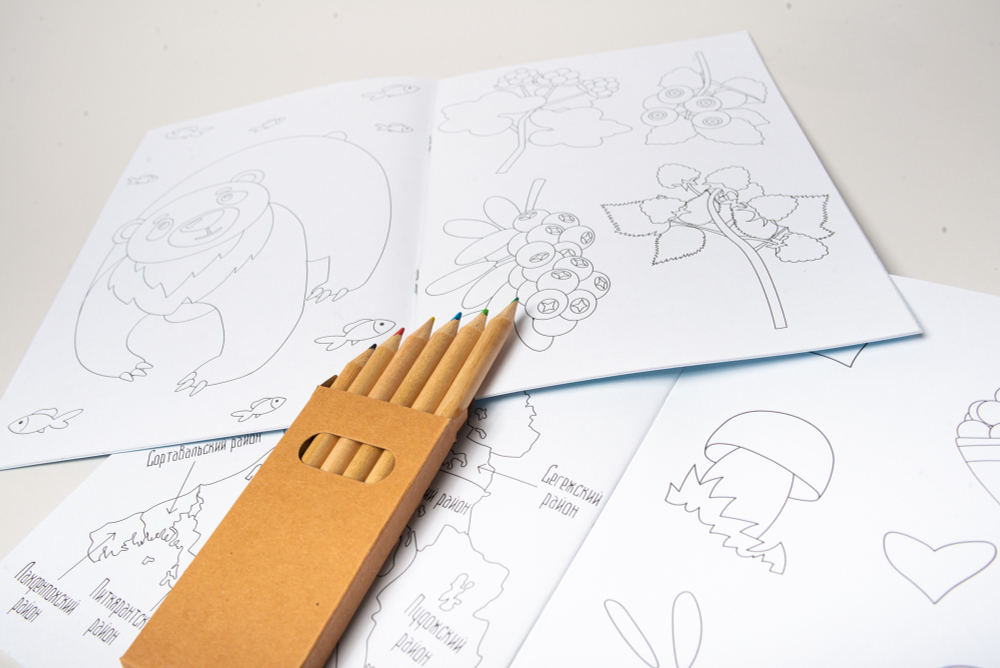 Раскраска с карандашами «Раскрась Карелию»