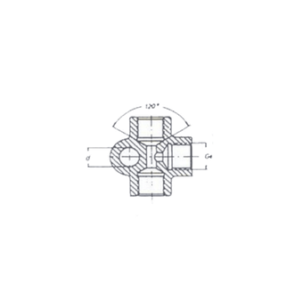 Адаптер для тормозной трубки F-F 12x1 (тип 12)