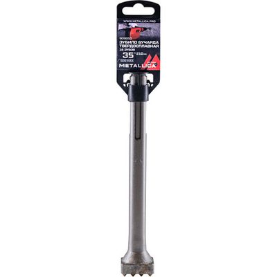 Зубило-бучарда SDS-max METALLICA Ultra 35х210/70 мм, 16 зубов, по бетону   909850