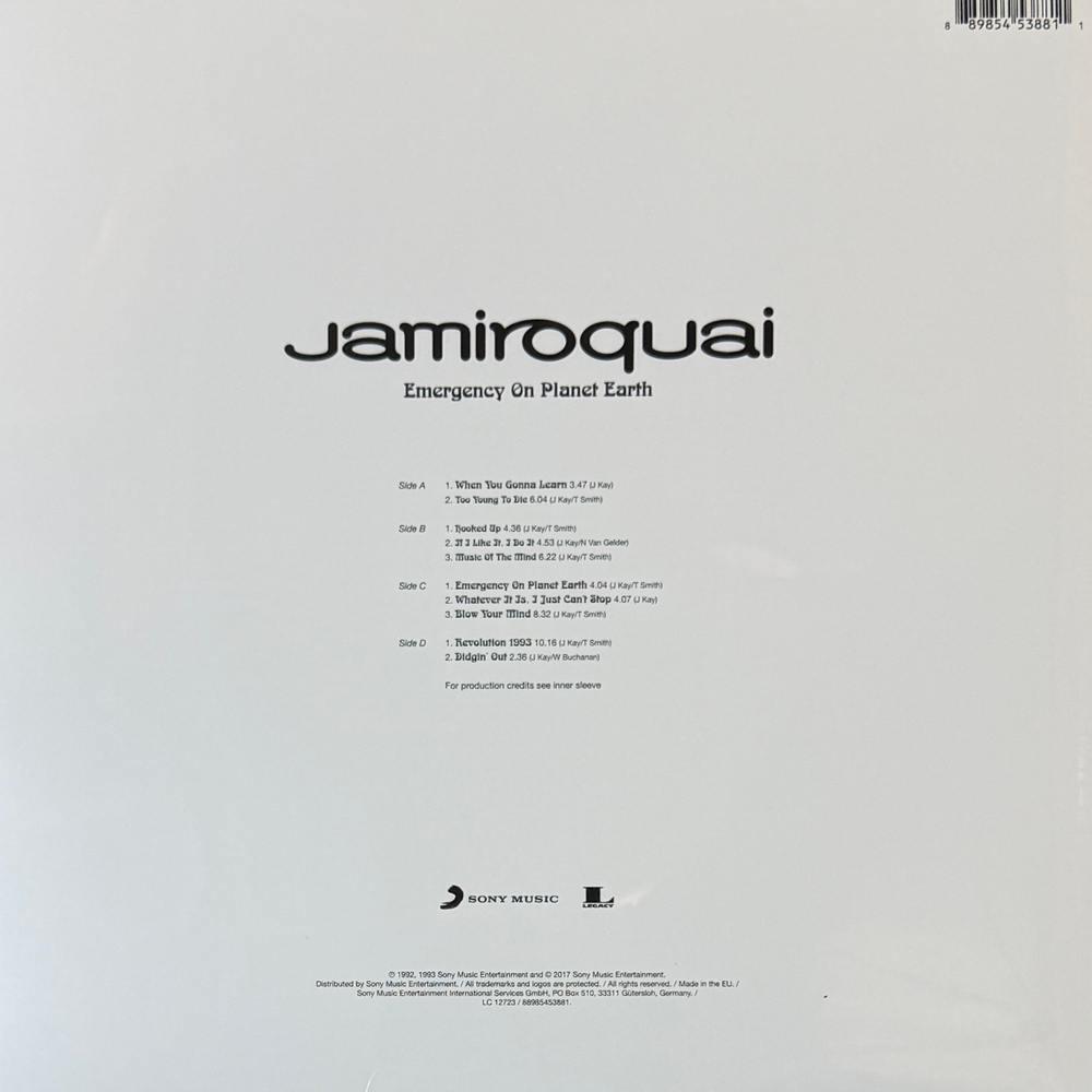 Jamiroquai ‎– Emergency On Planet Earth 2LP (Европа 2019г.) Т