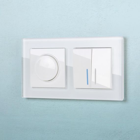 Выключатель Werkel двухклавишный проходной с подсветкой белый W1122101 4690389155222