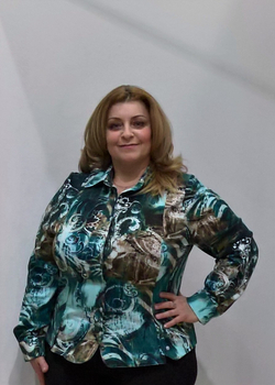 Хлопковый немецкий блузон с рисунком