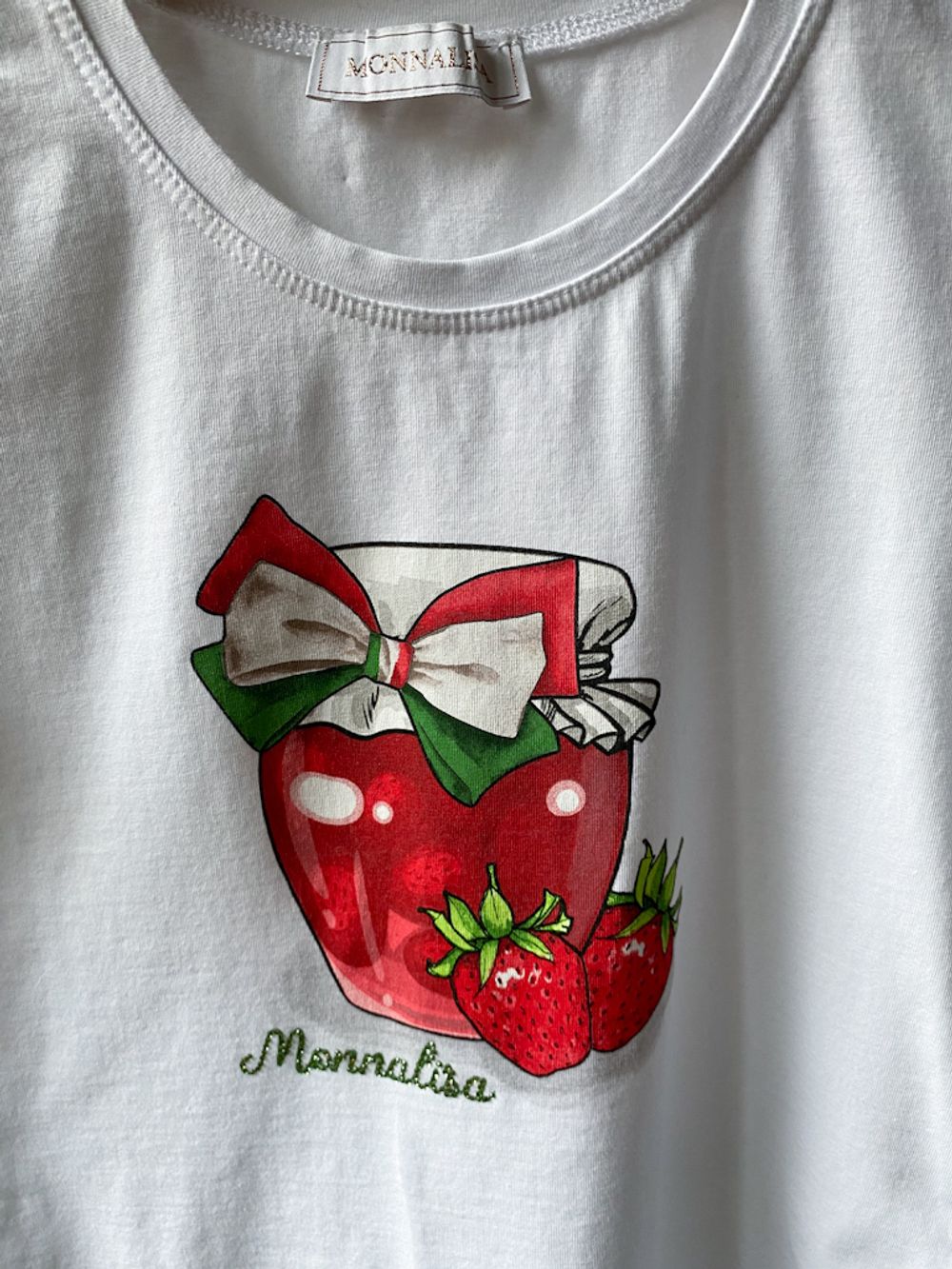 Хлопковая футболка Monnalisa, 128