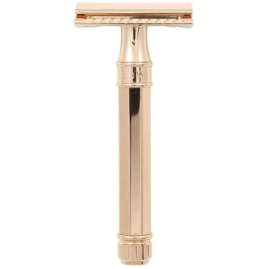 Т-образная бритва (станок) Edwin Jagger, розовое золото, DE898RGBL