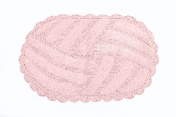 NANCY (пудра) Набор ков. для ванной кружевной 60х100 и 50х70