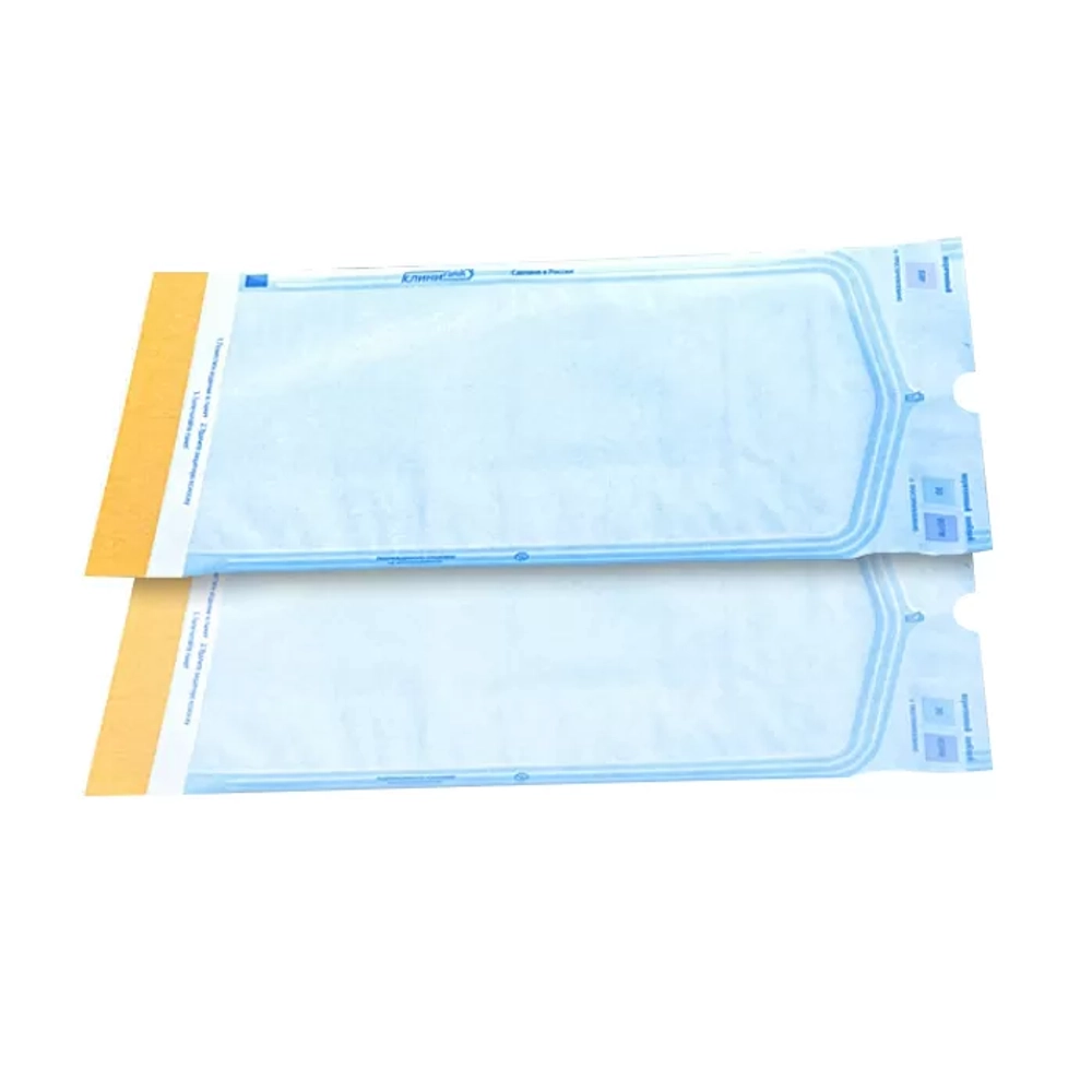 Пакет для паровой и газовой стерилизации самозаклеивающийся Клинипак 100х200 мм 200 шт