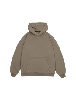 Худи оверсайз без начеса (серо-оливковый)