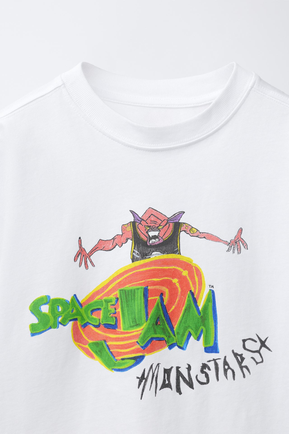 ZARA X DYLAN´S T-SHIRT CLUB ФУТБОЛКА С ИЛЛЮСТРАЦИЕЙ SPACE JAM™ & ©, БЕЛЫЙ