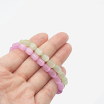 Селенит (имитация), бочонки, 8*6мм, лиловый