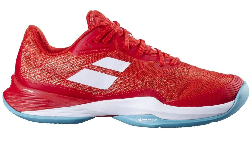 Женские теннисные кроссовки Babolat Jet Mach 3 Clay - fiesta red