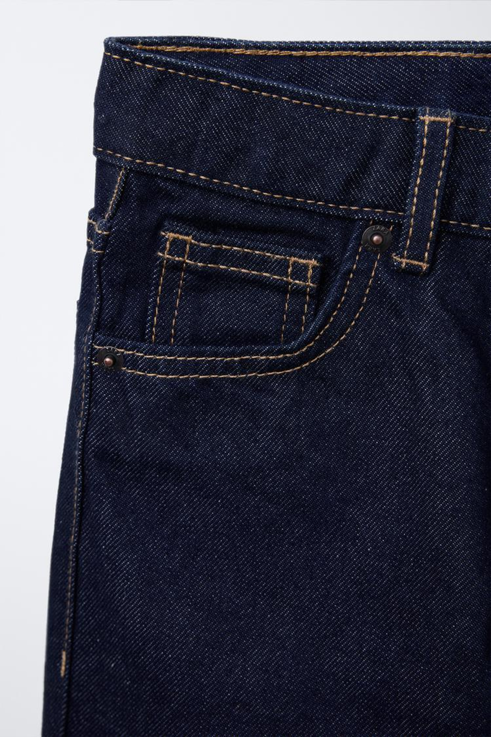 ZARA ДЖИНСЫ STRAIGHT-LEG, СИНИЙ