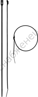 ЗУБР КОБРА 4.6 х 255 мм, нейлон РА66, кабельные стяжки с плоским замком черные, 25 шт, Профессионал (30935-46-255)