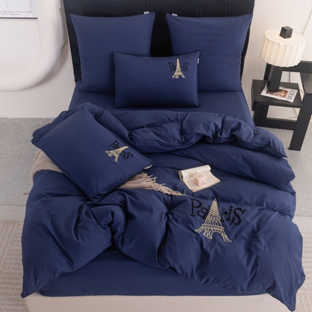 КПБ Mood of Paris на резинке MPR011, Евро, 4 наволочки, простынь 160*200*35