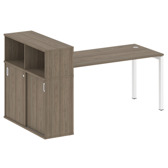 Метал Систем Куатро Стол письменный с шкафом-купе на П-образном м/к 50БП.РС-СШК-3.4 Т