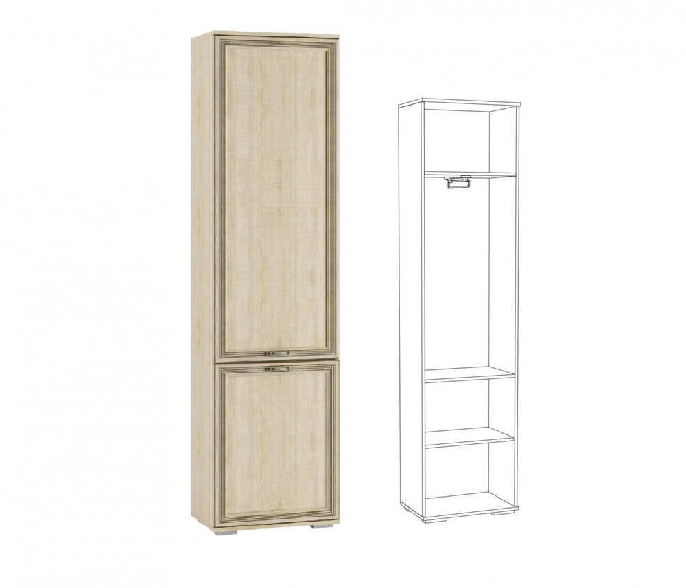 ЛШ-2 Пенал платяной с выдвижной штангой Ливорно, Сонома