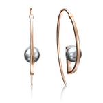 Серьги с французским замком из комбинированного золота