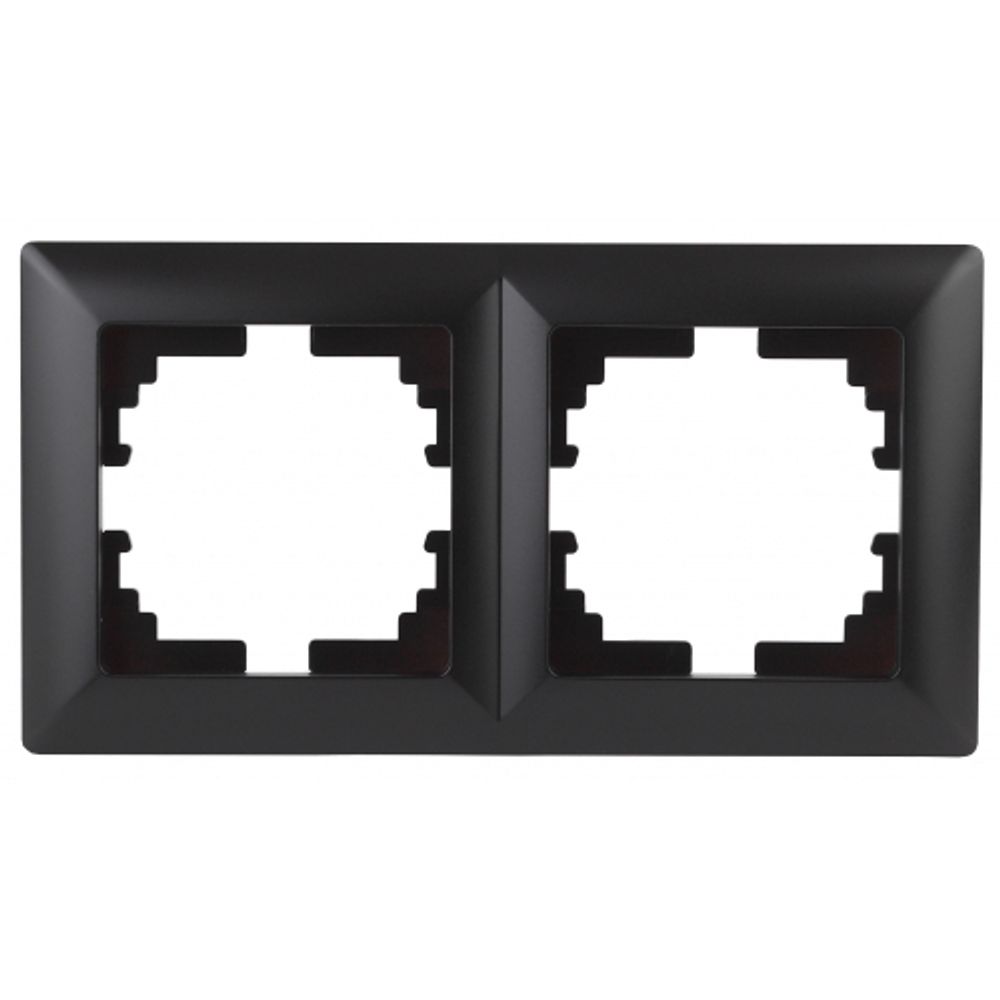 Рамка для розеток и выключателей Intro Solo 4-502-05 на 2 поста, СУ, антрацит