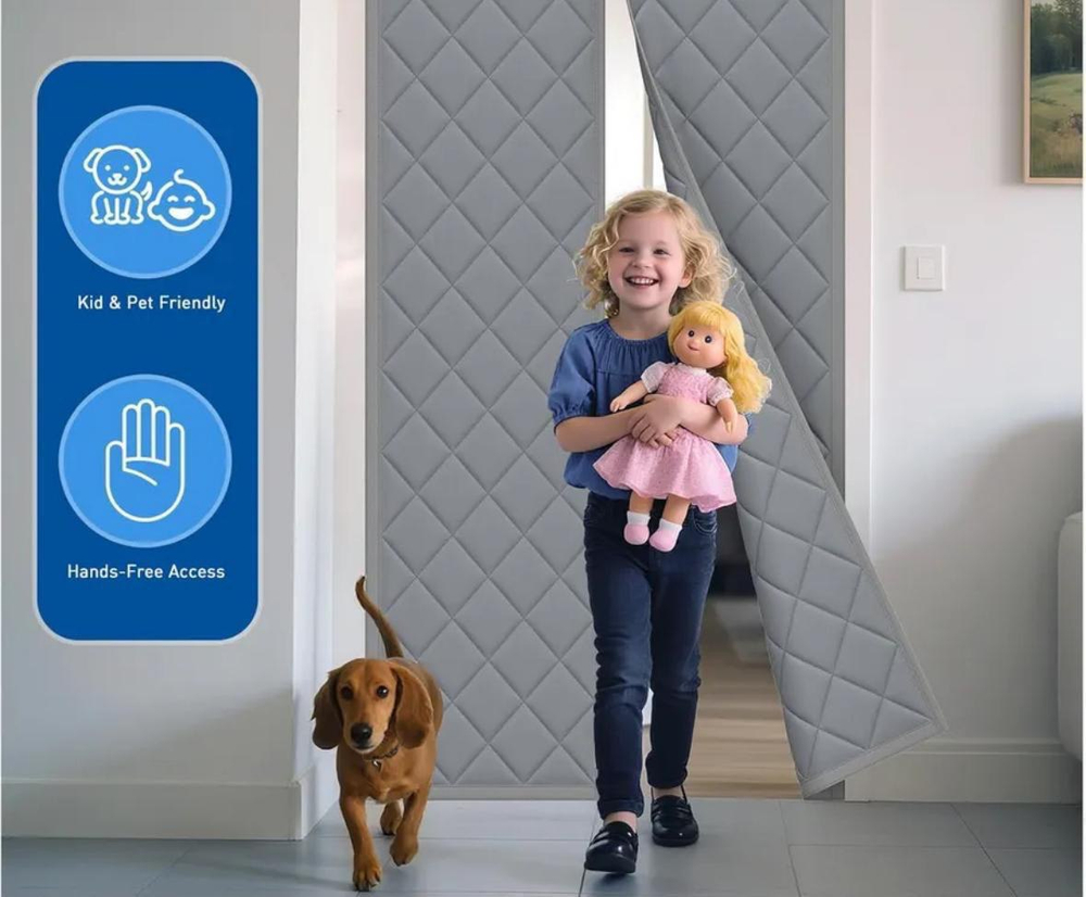 Магнитная термоштора для дверного проема