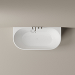 Акриловая ванна Sancos Labo 1700x800x580 мм, пристенная, с каркасом, со сливом-переливом, донным клапаном"сlick-сlack", цвет белый, арт. FB22