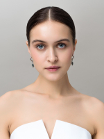 Серьги "Whale Amour" silver лабрадор