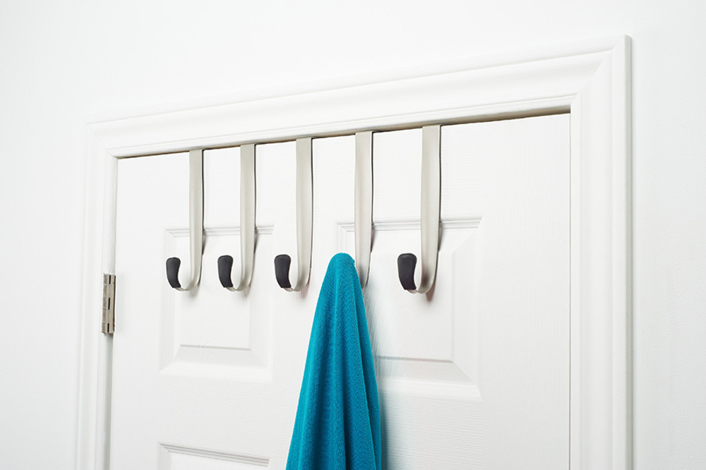 Вешалка надверная schnook, черная-никель, 43 см, 5 крючков