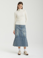 Юбка Vintage Cargo Denim Long Skirt