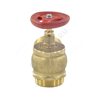 Клапан пожарный латунь угловой 125 гр КПЛ 50-2 Ду 50 1,6 МПа цапка-цапка Апогей 110003