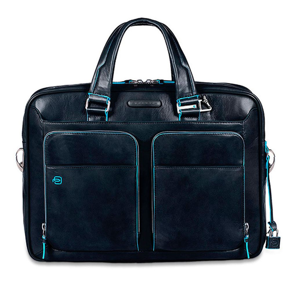 Сумка мужская Piquadro Blue Square синяя телячья кожа (CA2849B2/BLU2)