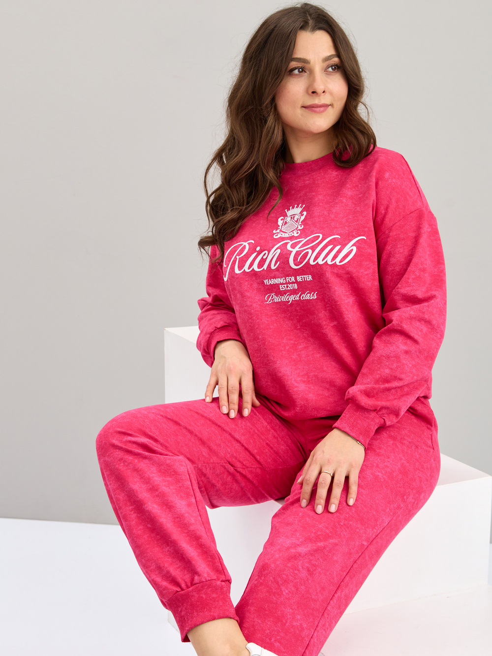 Костюм с брюками КБфл-90М/варенка-фуксия-п