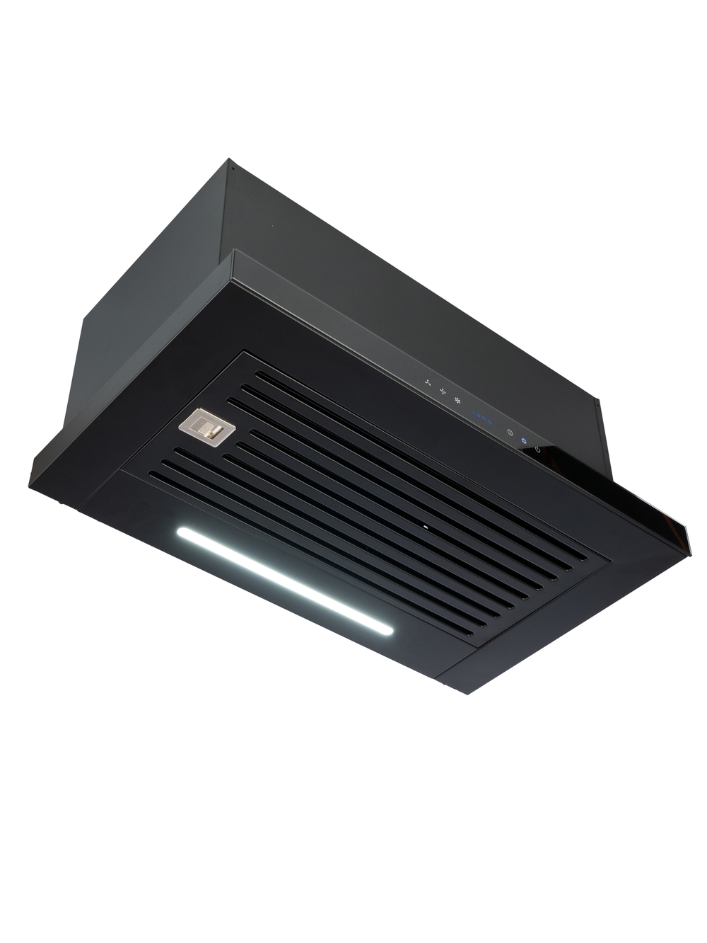 Вытяжка кухонная MACBI Perfa-60G-baf (BLACK) черный, D150мм, 1200м3/ч, полновстраиваемая, мотор 230Ватт, стекло 60см, сенсорное управление + управление жестами