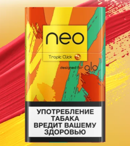 Стики Neo Demi Тропик клик (Tropic click) - табак с капсулой со вкусом тропических фруктов (блок - 10 пачек)