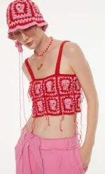 Панама Kraizy Stripes красная