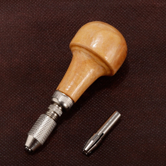 Цанговая деревянная ручка с 2-мя насадками