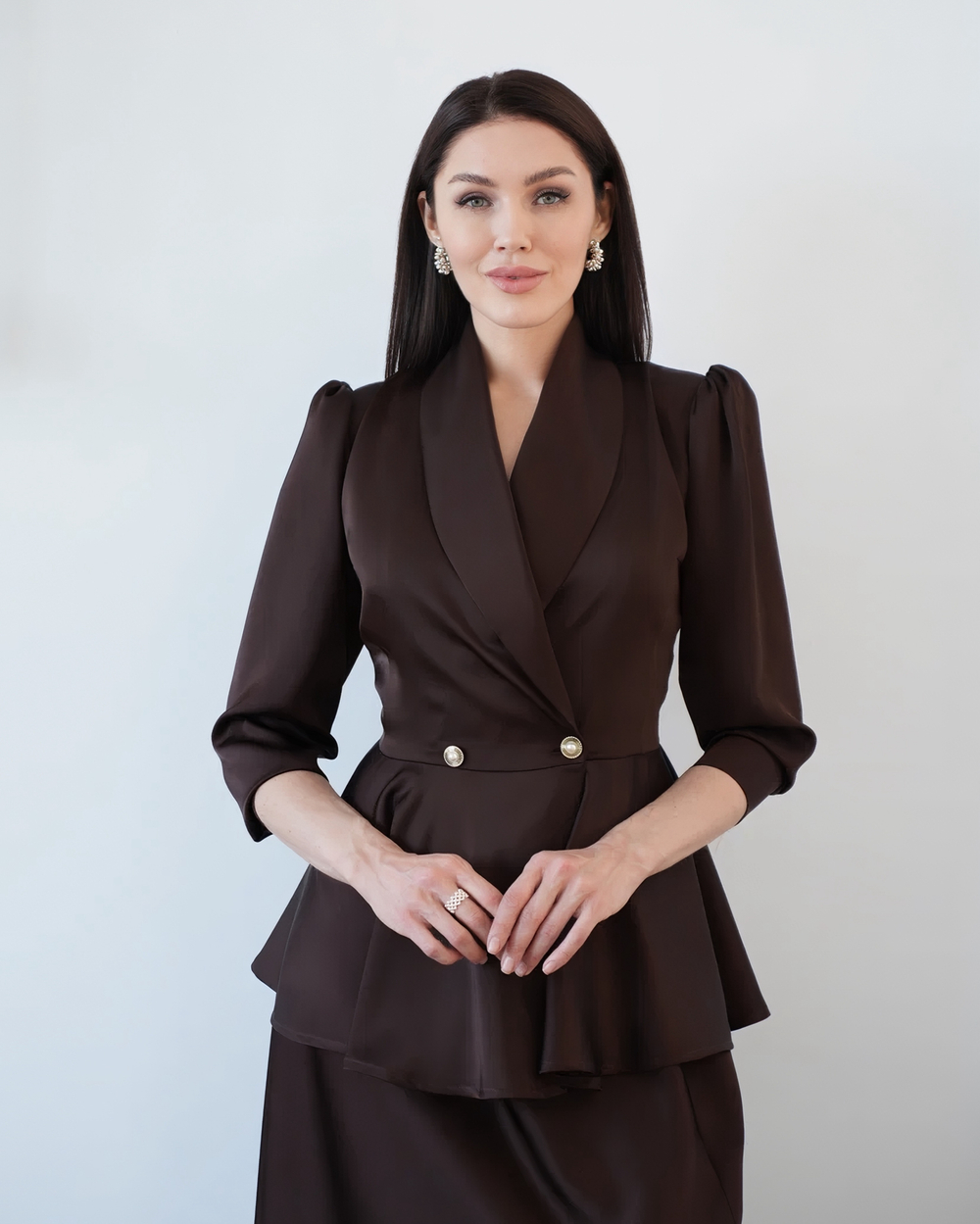 Блуза «Невероятная» в шоколадном