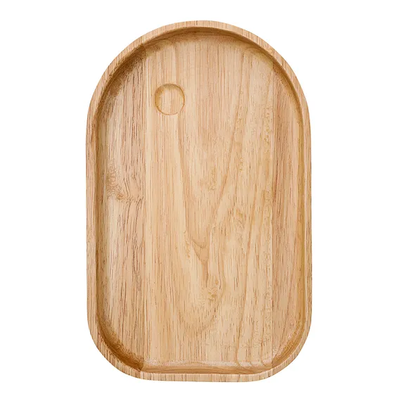 Набор из 4-х сервировочных тарелок на деревянном подносе sorrento