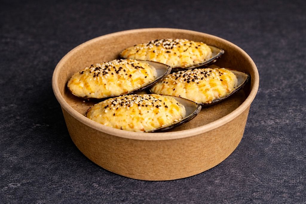 Мидии под соусом «Пармезан»