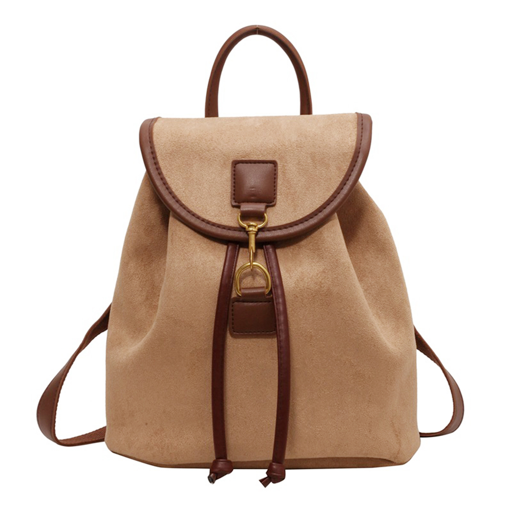 UNITE STAR Canvas Backpack Medium Khaki/Black/Cherry Blossom Pink/White