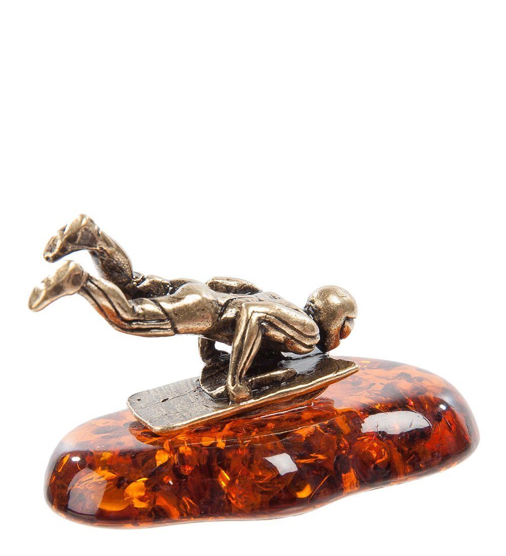Народные промыслы AM- 760 Фигурка «Скелетон» (латунь, янтарь)