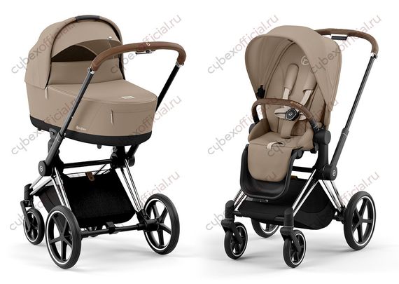 Детская коляска Cybex Priam IV 2 в 1 Cozy Beige шасси Chrome