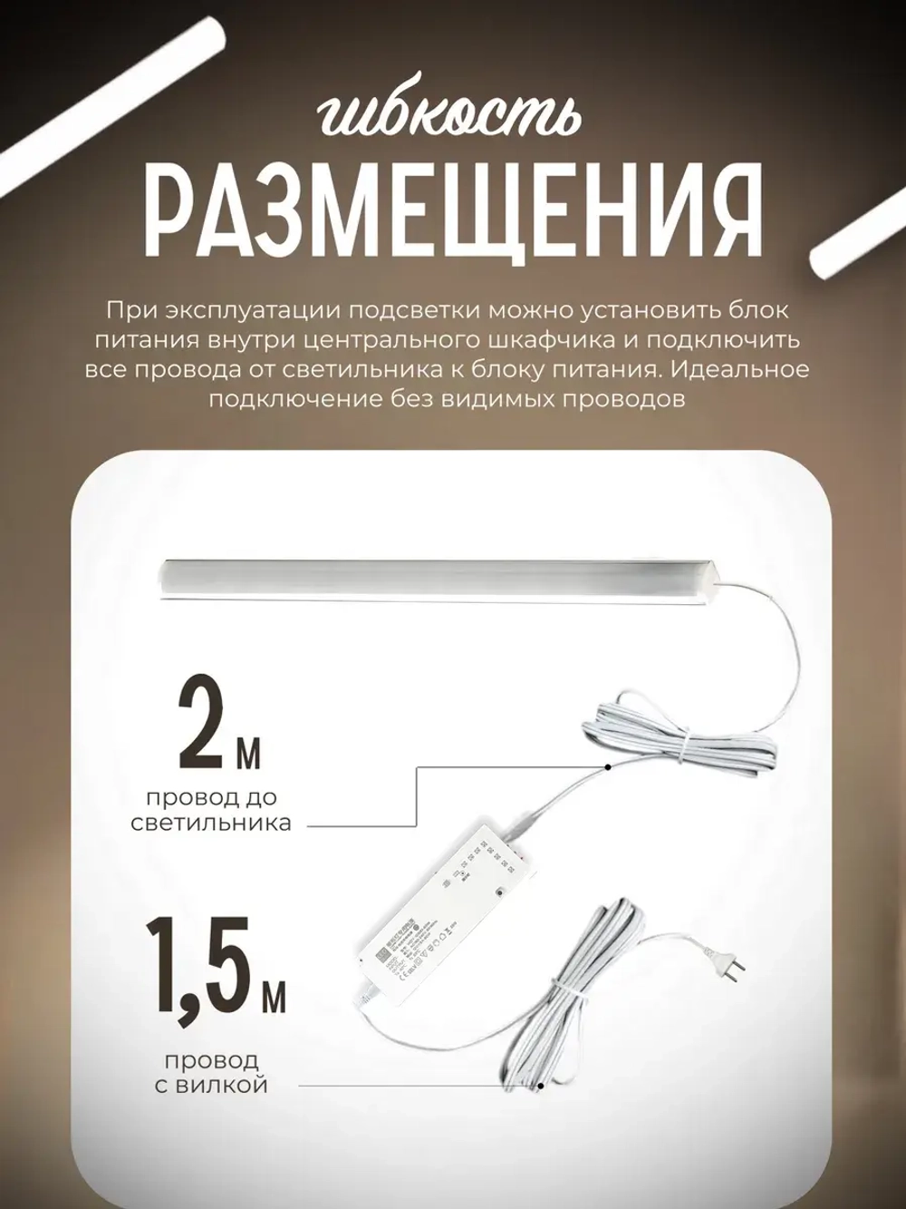 Подсветка для кухни светильник светодиодный