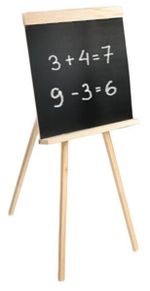 Доска для мела на треноге (42х45 см), с мелком и губкой, черная, ПИФАГОР, 235499