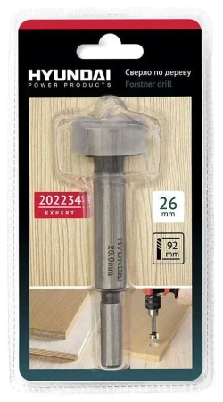 Сверло по дереву Форстнера Hyundai 26x92mm 202234