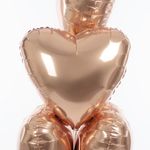 Ag Шар Сердце 19''/46 см, Мистик Розовое Золото сатин (БГ-15)