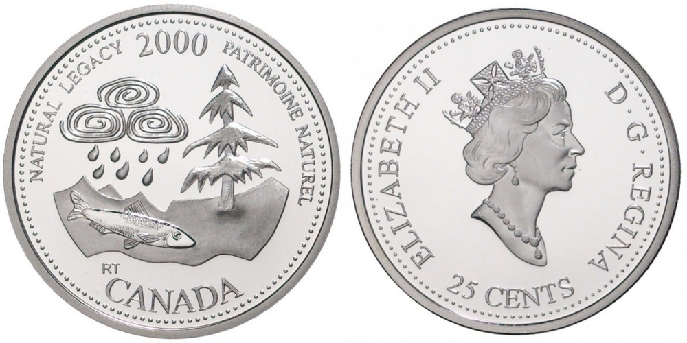 Канада 25 центов, 2000 Природное наследие