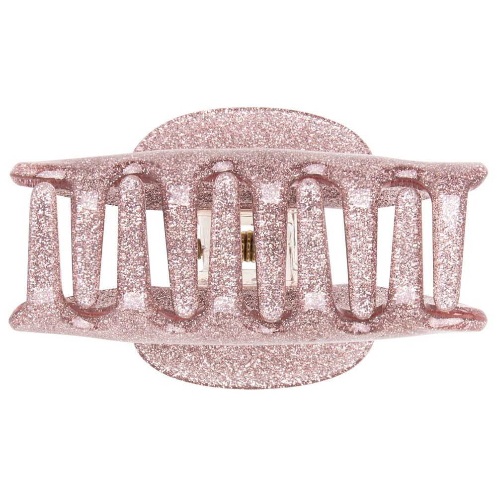 Краб для волос 5,2 см, с глиттером, розовый, MONTE VITA, 457021