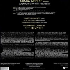 Otto Klemperer, The Philharmonia Orchestra, Hilde Rossl-Majdan, Elisabeth Schwarzkopf / Mahler: Symphony No. 2 (2LP)