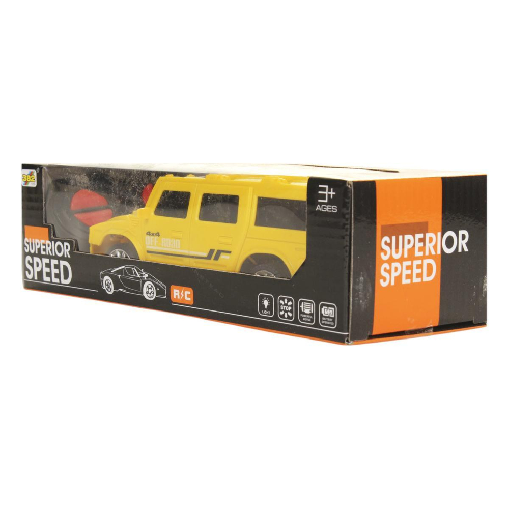 Джип на РУ, желтая, коробка A001