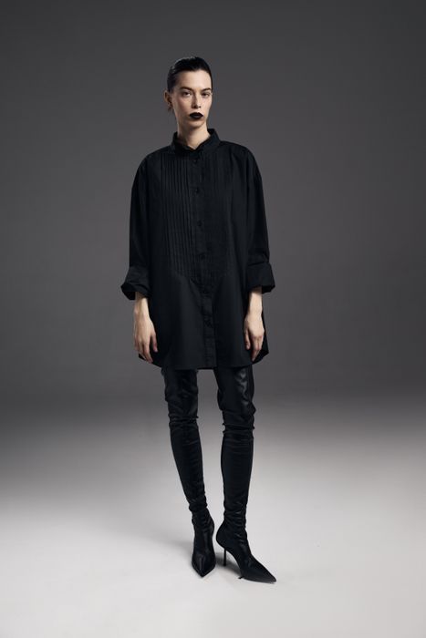 Рубашка-фрак унисекс, черный